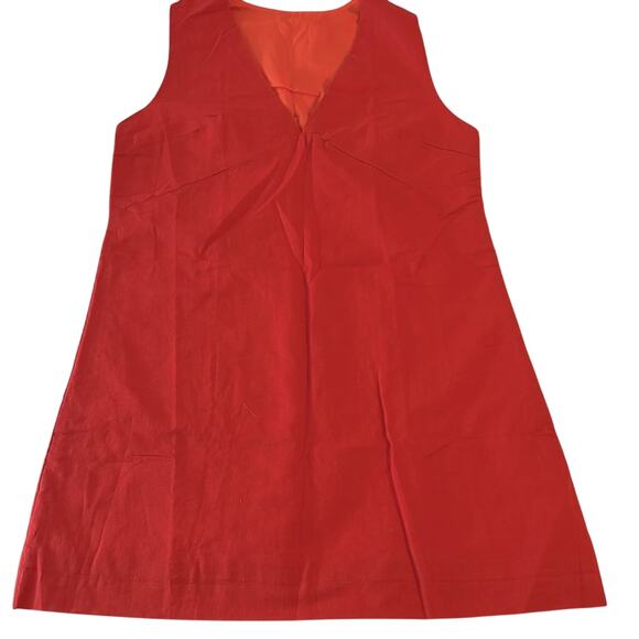 NWT REVOLVE & COTTON LINEN lovers COMMENSE red shift mini dress L - Picture 2 of 13